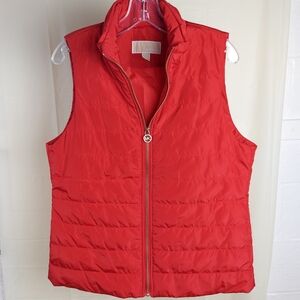 Size M Red Puffer Vest by Michael Michael Kors